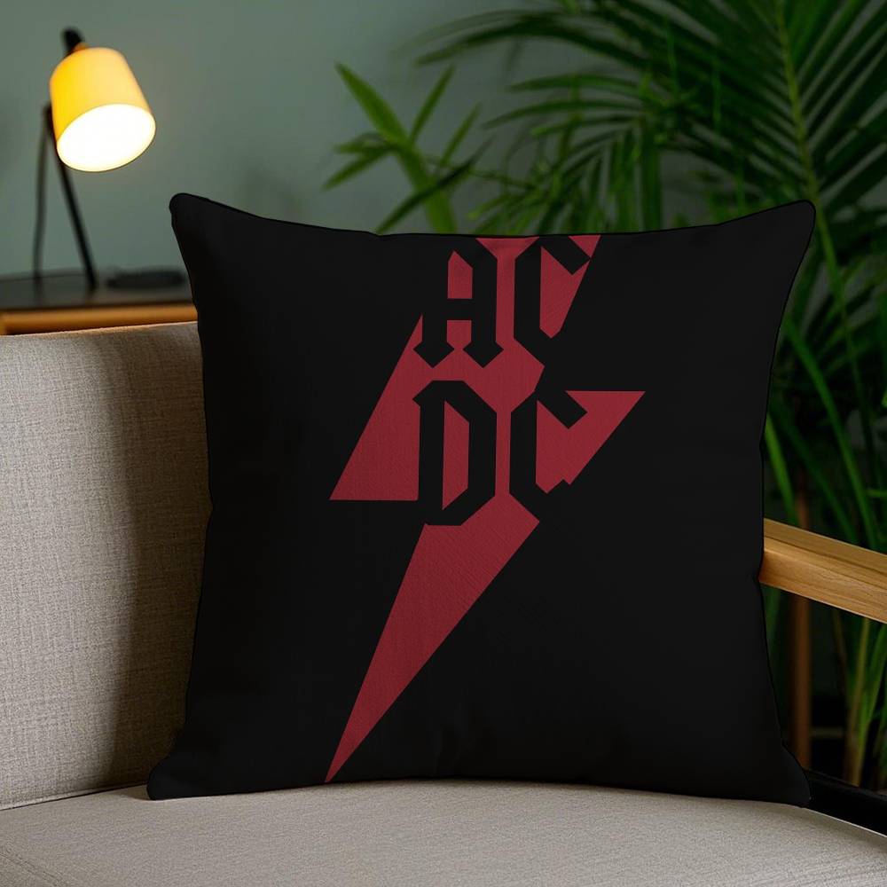 ACDC Band Klassiskt Vintage Kuddfodral Anti-kvalster Osynlig Dragkedja Soffa Säng