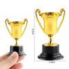 10PCS Gold Silver Bronze Awards Trophy Plastic Mini Honor Cup Statuette Decor Competition Soccer Small Prize Cup