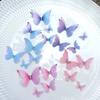 10 elegant 3D butterfly decorations, double-layer polyester fiber butterflies, suitable for DIY handicrafts, headwear