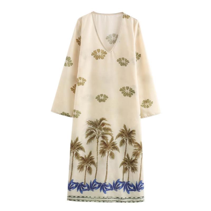 

Summer 2023 Women s European & American Print Long Shirt Dress - Elegant and Lightly Mature Style Medium