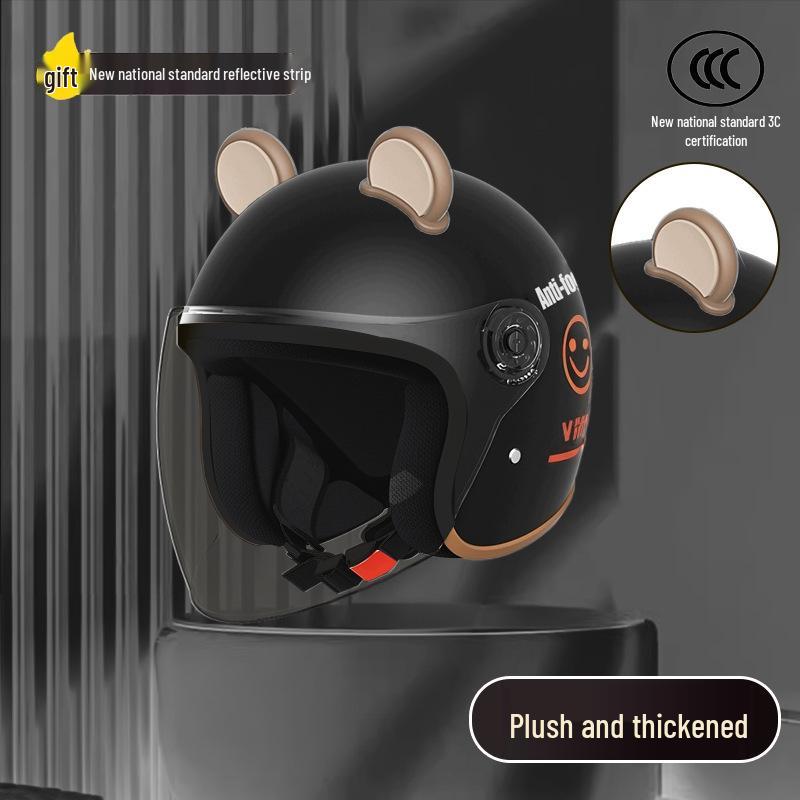 Women's Unisex Winter Warm Half Helmet for Electric Scooter/Motorcycle with Free Shipping