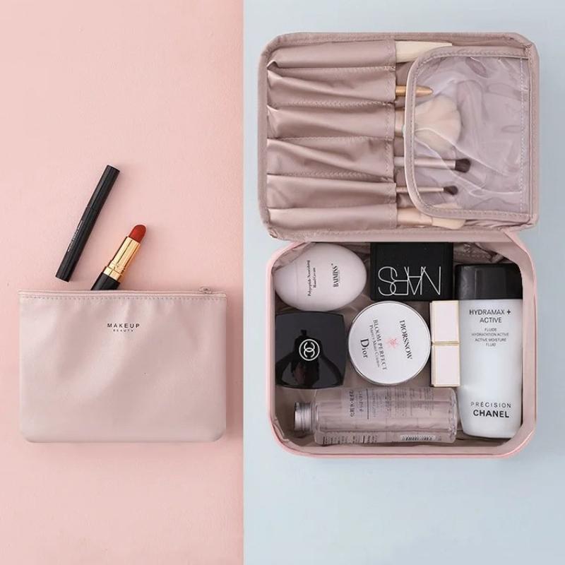 Ladies Portable Cosmetic Bag Large Capacity Travel Washing Bag Three Dimensional Makeup Travel Double-layer Waterproof Partition Storage Bag
