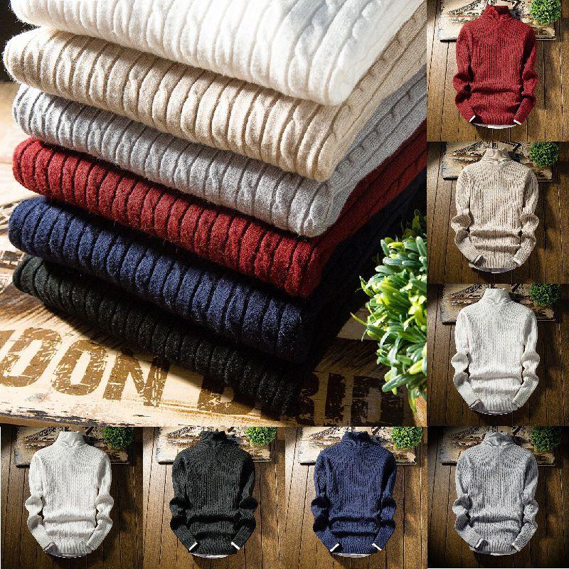 Men's Winter Slim Turtleneck Pullover Sweater For Casual Stylish Looks