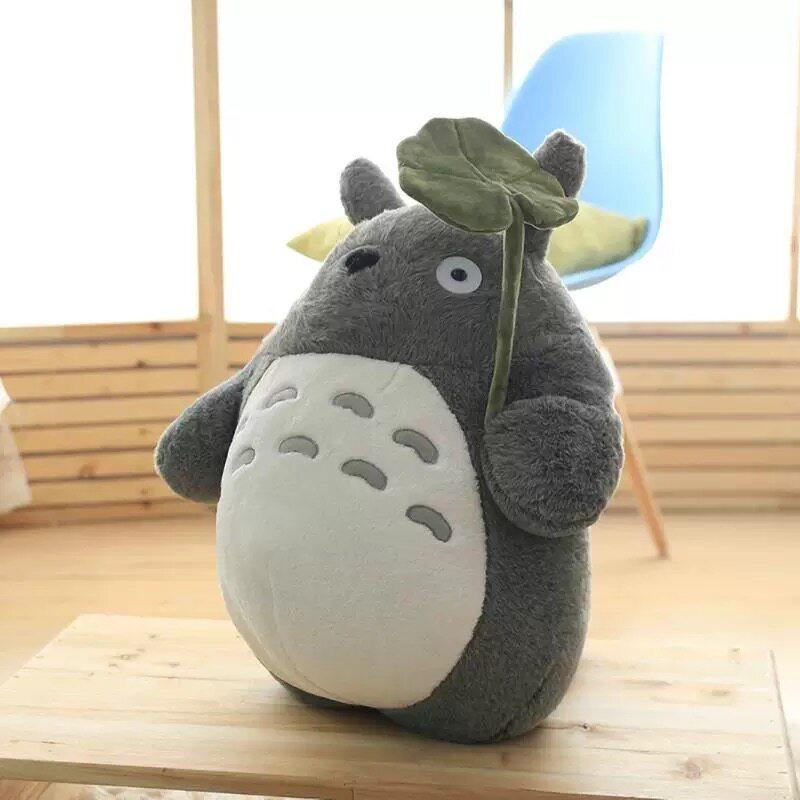 Japanese Adorable Anime Movie Totoro Plush Toy Laugh Heartily Totoro Stuffed Anime Totoro Lotus Leaf Pillow Totoro Plushies Doll
