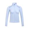 Jaqueta Fashion de Malha Confortável Tendência Simples Cor Sólida Feminina Jaqueta Azul Claro 6007554-539