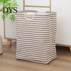 Easy Clean Laundry Hamper Basket with Wooden Handles, Cotton And Linen Large Portable Dirty Clothes Container Basket, Storage Space Saving Foldable