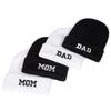 Unisex Dad Mom Letter Embroidery Beanies Autumn Winter Warm Beanie Hat Caps For Women Men