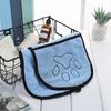 1pc Pet Bath Towel, Ultra-Absorbent, Quick Dry Soft Hand Glove Design, Assorted Colors With Paw Print Pet Cleaning Washcloth