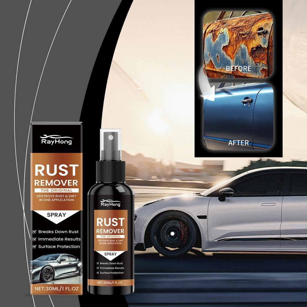 Spray Quitamanchas de Óxido - Eliminador Instantáneo de Óxido y Suciedad para Carrocería de Coche, Piezas Metálicas - Protección y Restauración de Superficies
