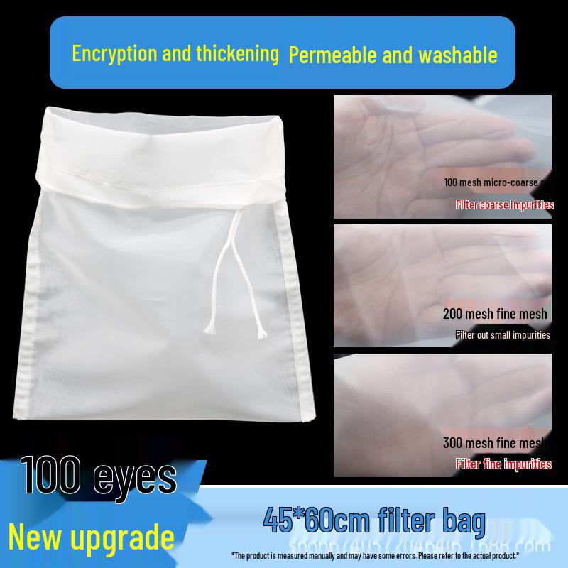 Nylon Mesh Fish Tank Filter Bag - 200 Mesh for Water Purification and Waste Removal
