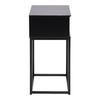 Black Mitra BEDSTAND 40x61x30cm WITH DRAWER MDF