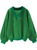  Arrival Women's Pullover Sweatshirt V-Neck Korean Fashion Loose Fit Casual Crew Neck Multi-Color Tops