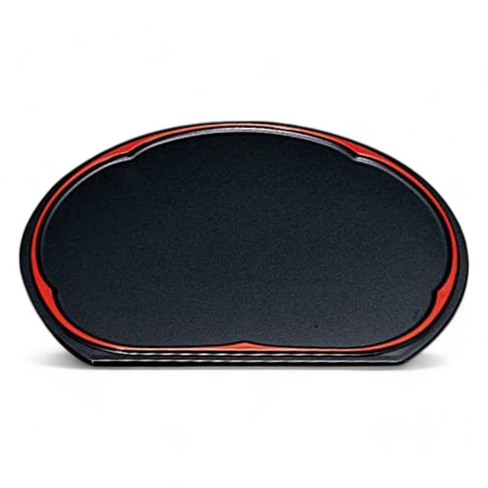 

Піднос 45 см з червоним лаковим покриттям Виготовлено в Японії J-kitchens Сливоподібний Півмісяць Двосторонній (Лоток) Чорний, Нековзкий, Верх, (АБС смола),