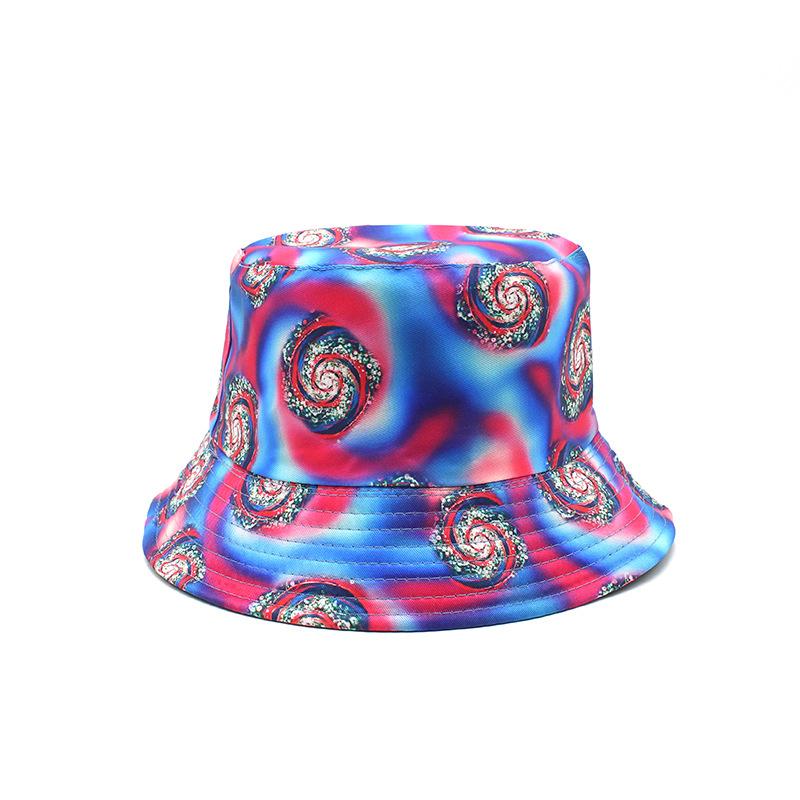 Starry Sky Black Hole 3D Printed Bucket Hat Flat Top Versatile Men And Women Travel Sunshade Basin Hat Double-Sided Can Wear Hat
