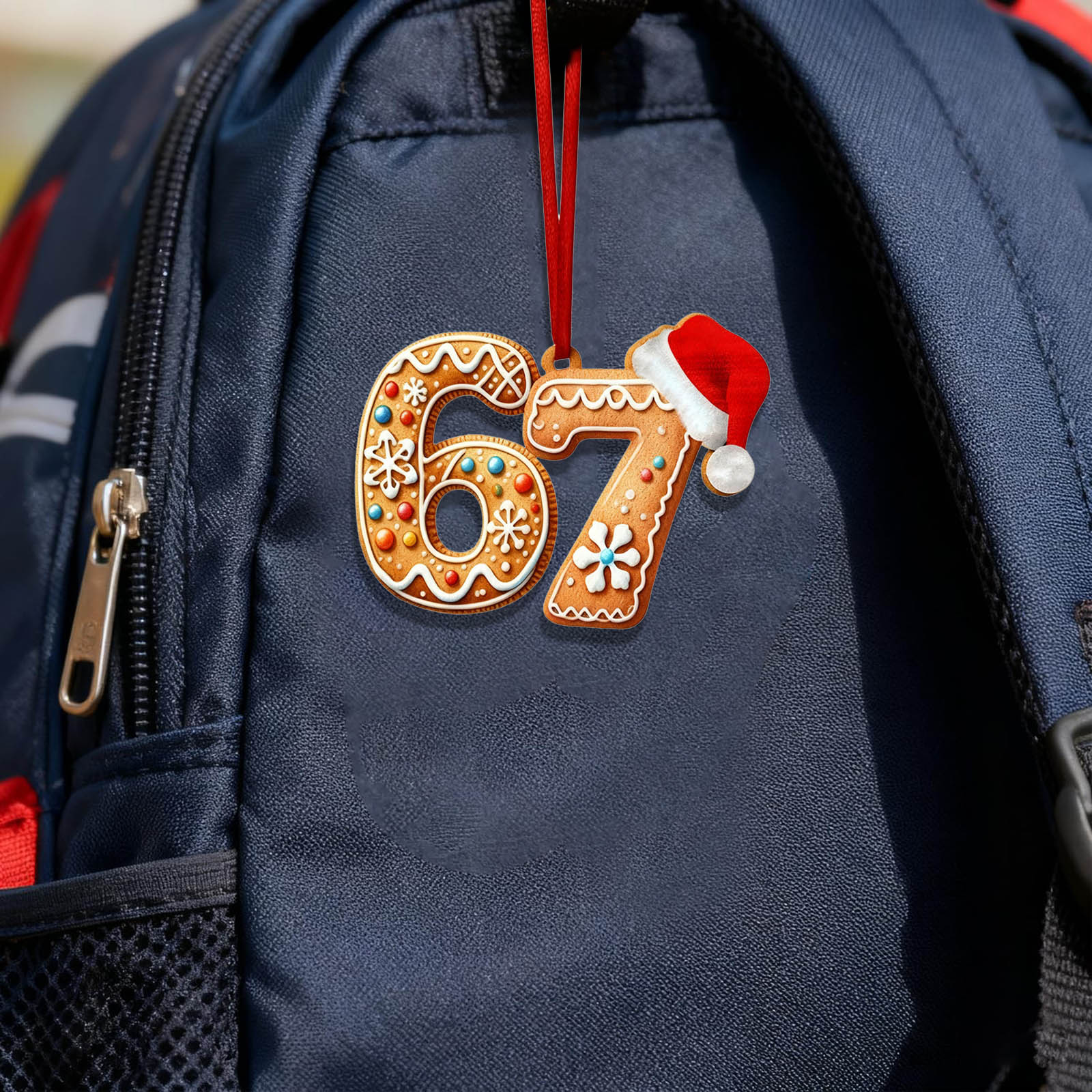 Six Seven Ornaments Pendant Funny 2d Acrylic Christmas Ornaments Number 67 Gift For Men Women 3x3 Inch Christmas Garlands Unlit One Size