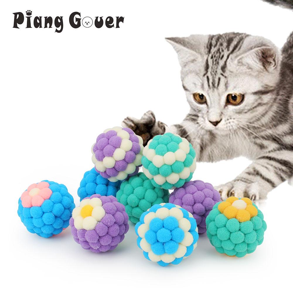 Flower Ball Teasing Cat Toy Colorful Kitten Pets Toys Molar Bolus Small Ball Pet Supplies