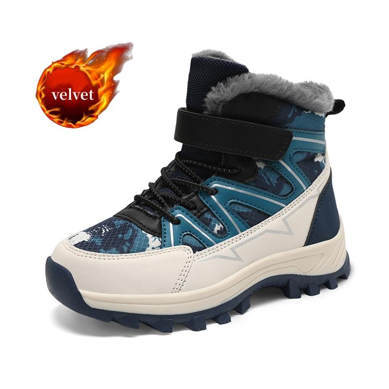 

Winter Boys Girls Snow Boots Outdoor Non-Slip Claw Plush Shoes Kids Ankle Boots Warm High Top Platform Children s Cotton Boots 40