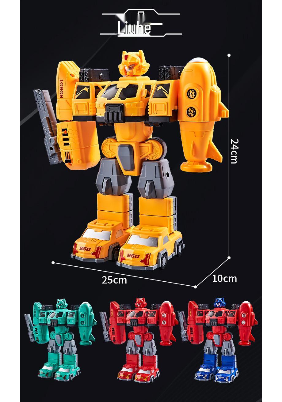 Magnetic Transforming Robot Car: Educational Building Blocks for Boys