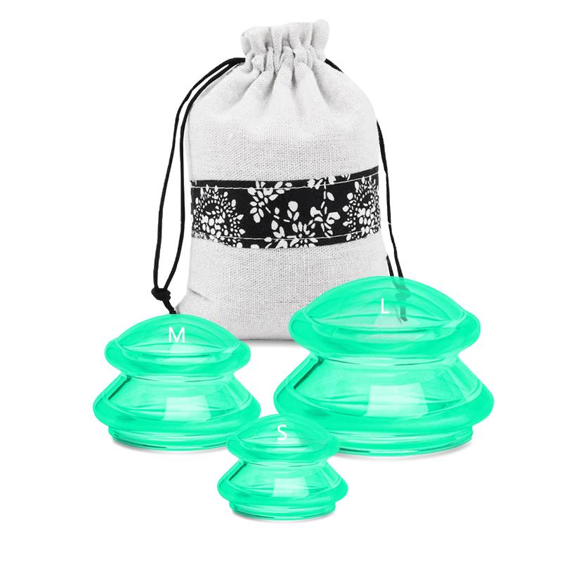 7pcs Jars Premium Transparent Vacuum Suction Massage Cupping  AntiCellulite Ventosa Body Facial Cup Weight Loss Chinese Therapy