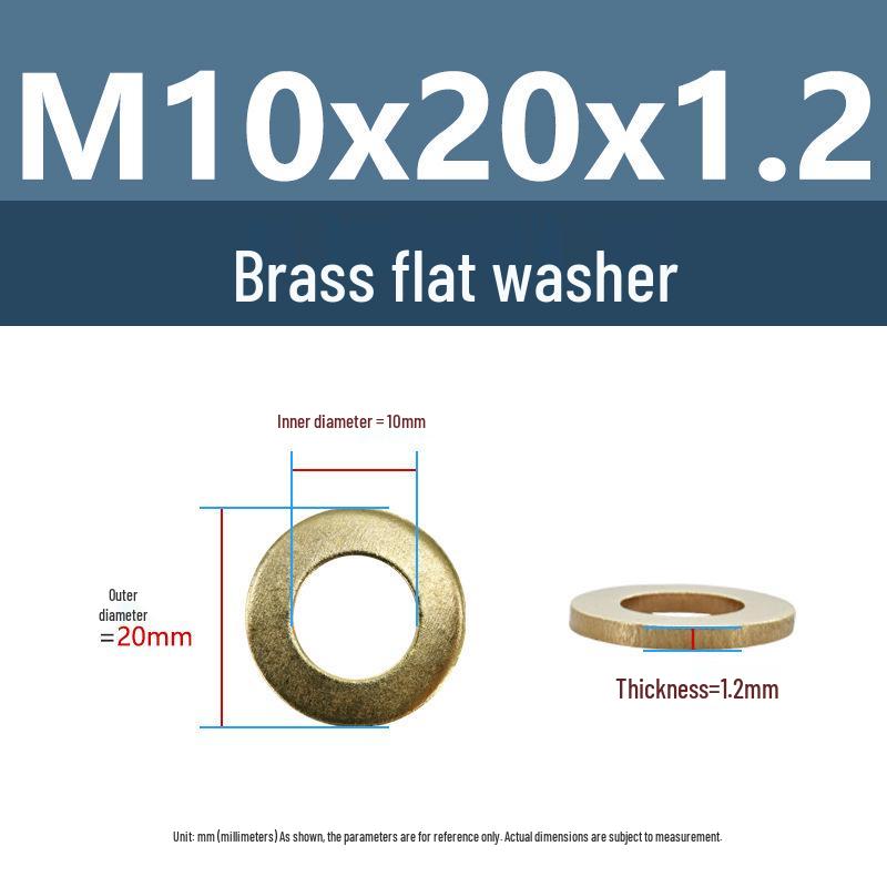 Yigu Durable Brass Flat Washers: M2-M12 Screws