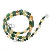 Natural Green Aventurine Lemon Topaz Gemstone Smooth Beads Necklace 17" UB-4479 UB-4479