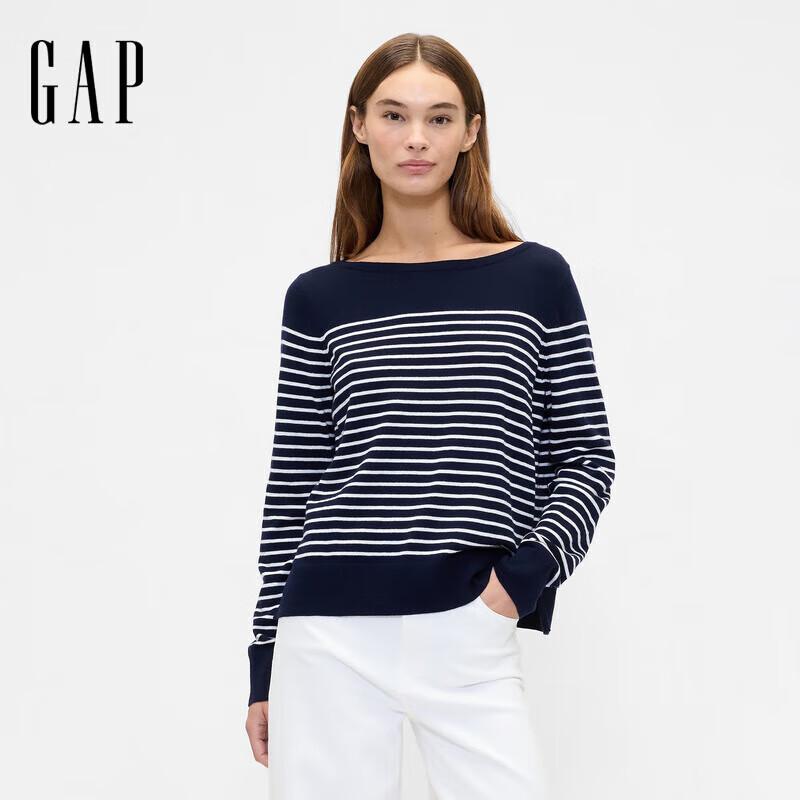 

Gap Women s Classic Striped Loose Knit Top L US