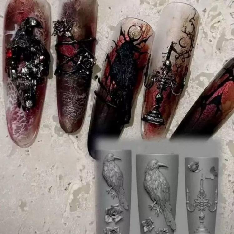 Multi Designs Silicone Stamp Template For Handmade Nail Embellishments Craft Projects And Resin Jewelry Making