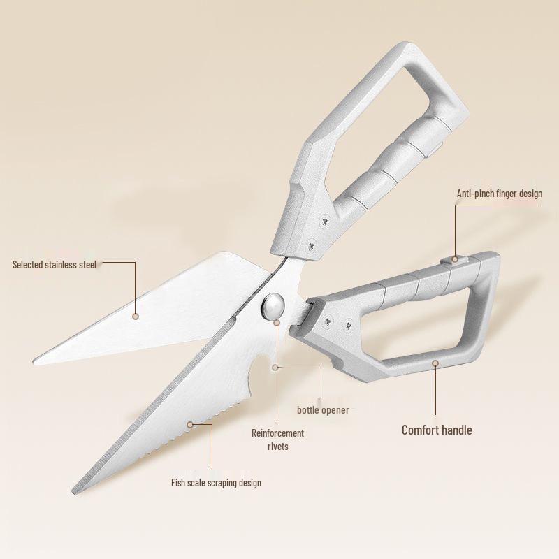 Heavy-Duty Stainless Steel Kitchen Shears for Chicken Bones