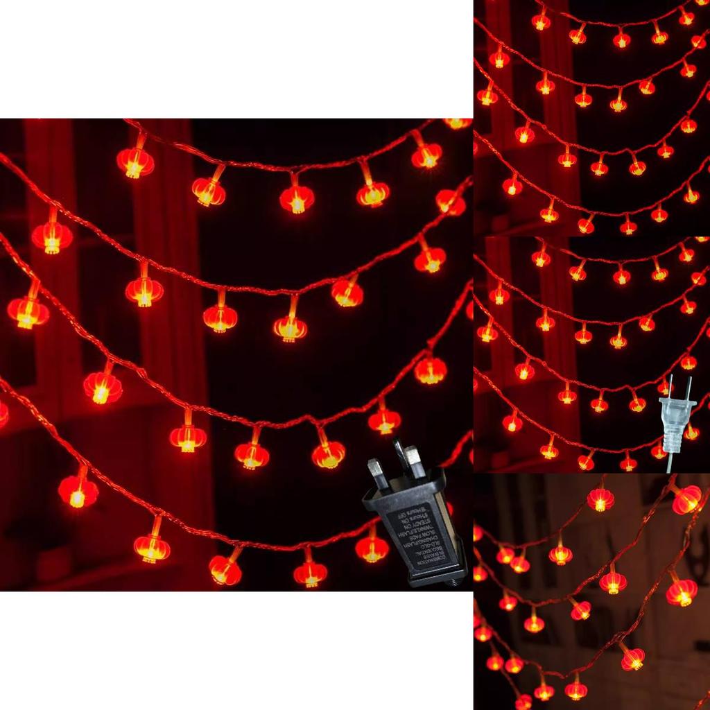 Led Lucky Character String Lights Home Decor For Festive Holiday Celebration