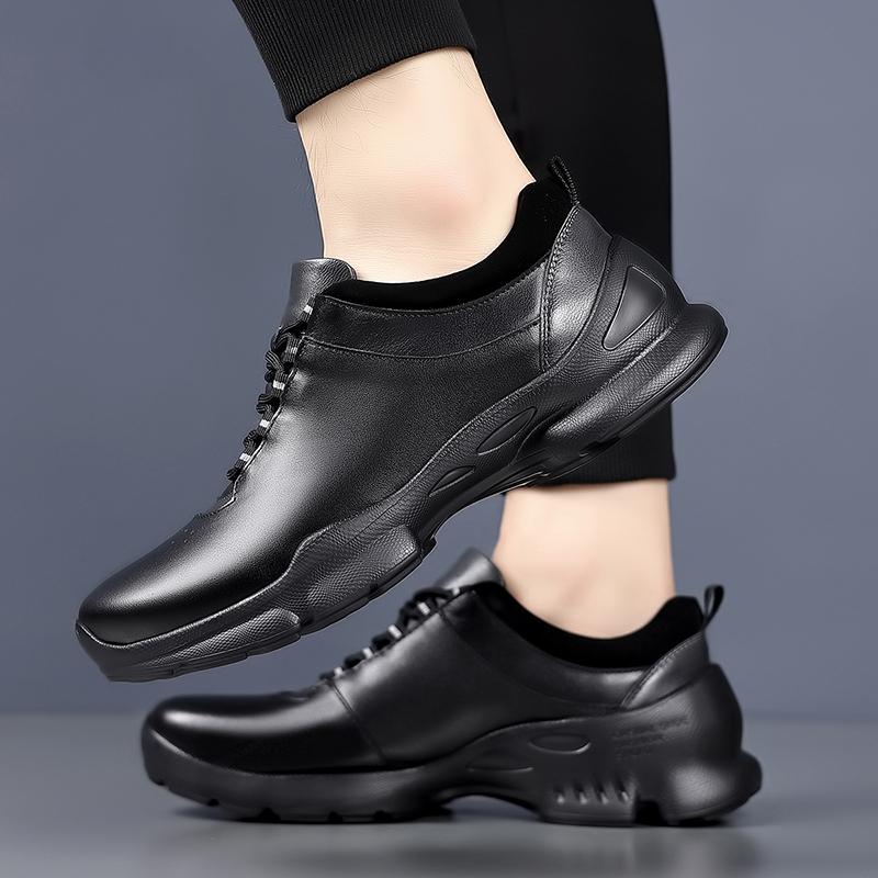 Mode Neuankömmling Herren Sneaker Echtes Leder Herren Skateschuhe Schnürschuhe Bequeme Laufschuhe Outdoor Allround Freizeitschuhe