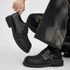 Fashion Trendy Men's Thick Soled Leather Shoes Handmade High-quality Styles Fashion Party Daily Leisure and Business Breathable Shoes