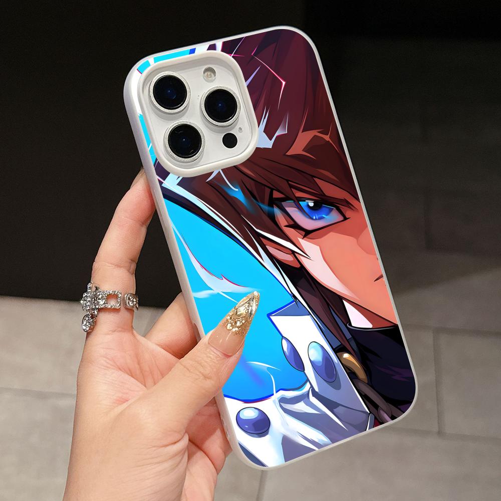 

Yugioh Seto Kaiba Phone Case for iPhone 17 16 15 14 13 12 11 Air Pro Max Plus Jelly Double layer White Cover iPhone 15