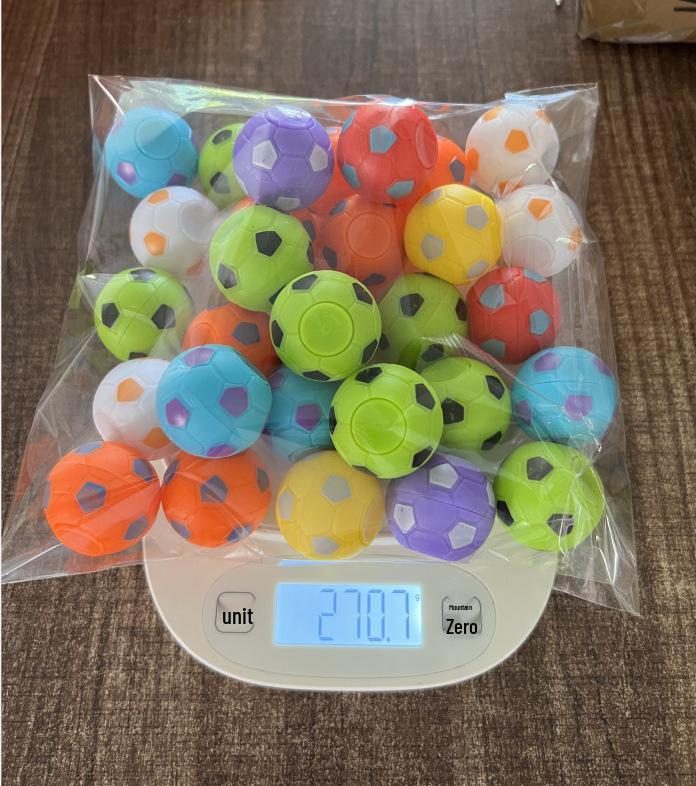 Cross-border Nostalgia Creative Kids' Decompression Finger Gyroscope - 35mm Football Fingertip Toy with Slow Rebound