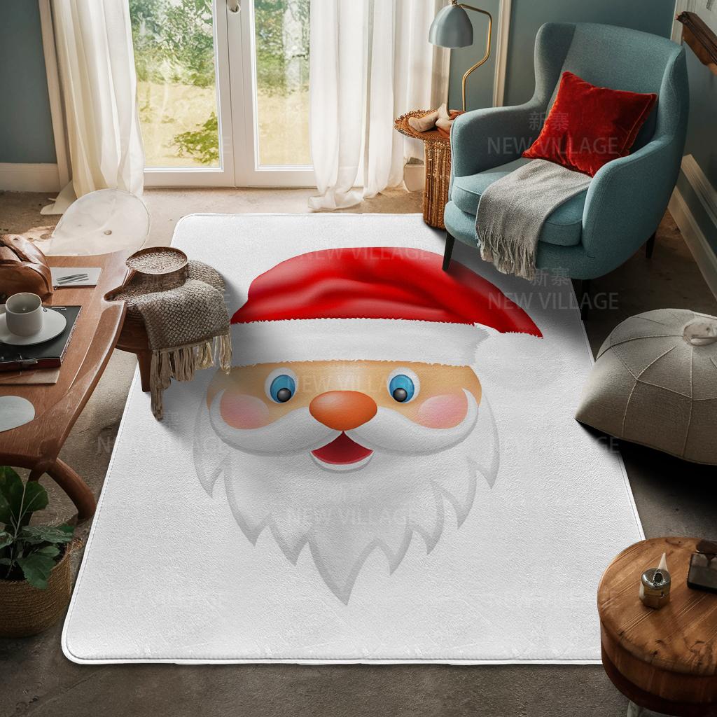 House Entrance Carpet Home Door Mat Living Room Bath Foot Bathroom Non-slip Water Absorption Rugs Bath Merry Christmas Winter