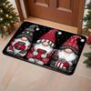 1pcThree Dwarfs Christmas Theme Doormat, Non-slip Floor Mat for Living Room, Bedroom, Bathroom, Holiday Home Decoration
