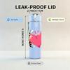 1PC Multi Texture Patch Heart Combo 750ml Color Plastic Sports Water Bottle Leakproof Flip Straw Lid Suitable for Sports Office Home Use