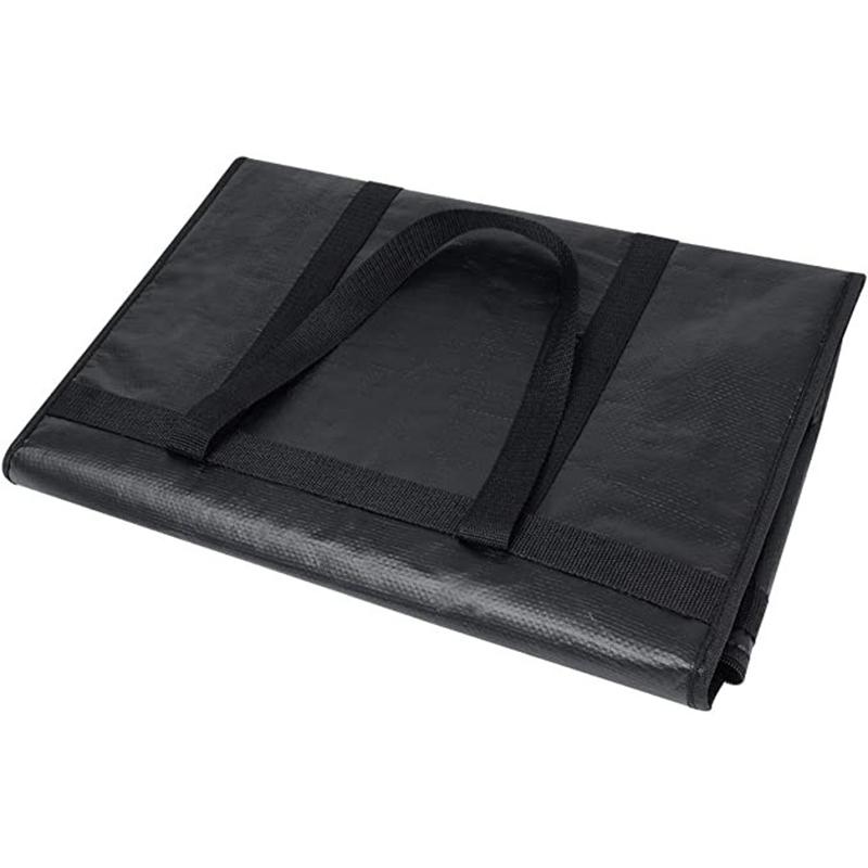Thermal Insulated Food Delivery Bag Tear Resistant Aluminum Foil Lining Reusable Zipper for Commercial Food Delivery Service
