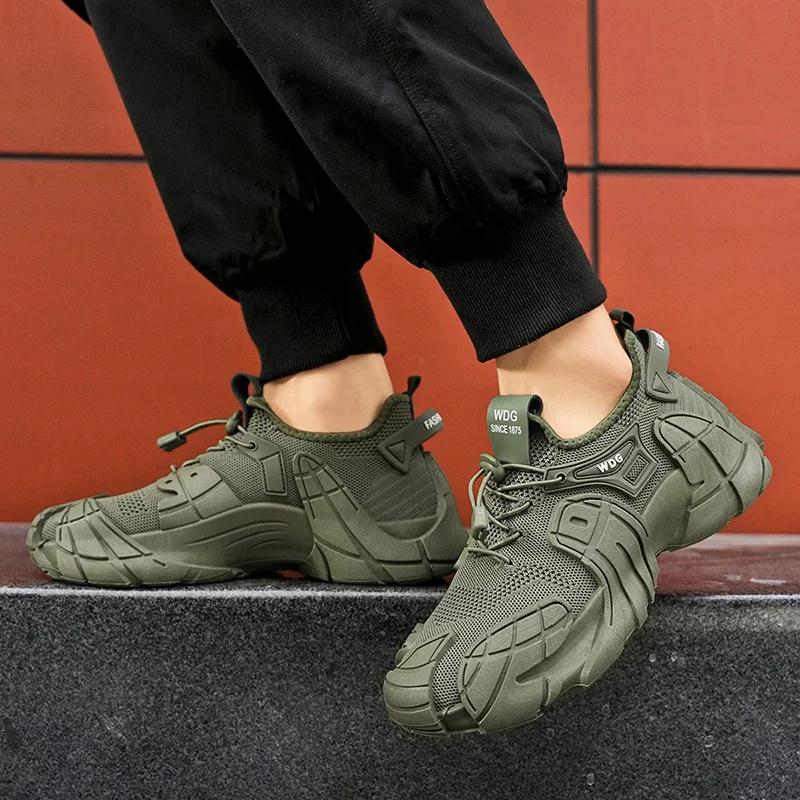 New ModelSimple Men'S Sports Shoes Breathable For Daily Use Casual Walking Fashionable Running Thickened Sole Height Increasing Versatile