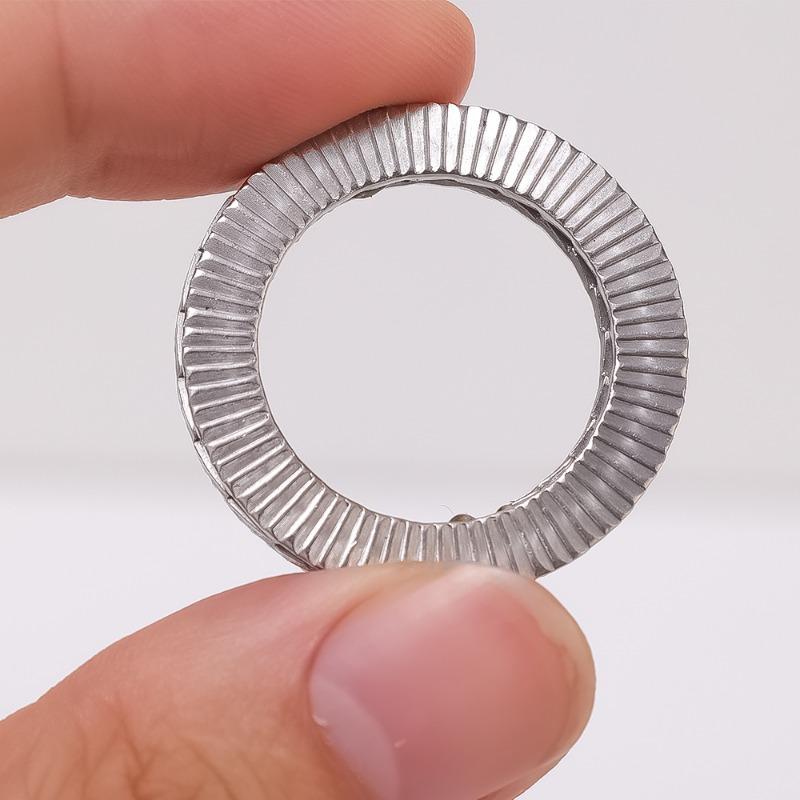 Self Locking Washers Stainless Steel Gasket Dual Stack Wedge Anti Loosening Washer M8 M10 M12 M16 M20 Shock Proof Gasket