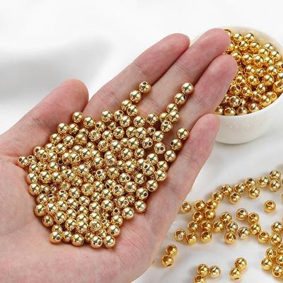 Perline Placcate Oro 18k: Bracciale fai da te, distanziatore e perline abbinate per gioielli fatti a mano.