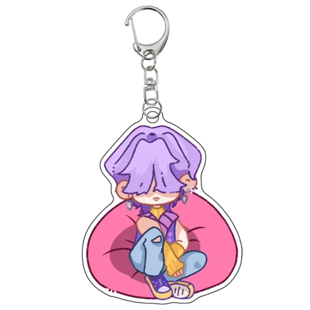 Anime Classics K-Pop Demon Hunters Huntr-X Keychain Pendant Acrylic Key Ring Fan Art Self-Made Collectible Gift