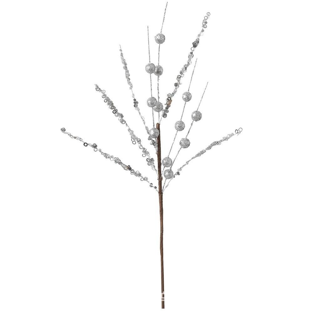 Glitter Coated Christmas Tree Picks Gold Red Pink Floral Branches  Holiday Party