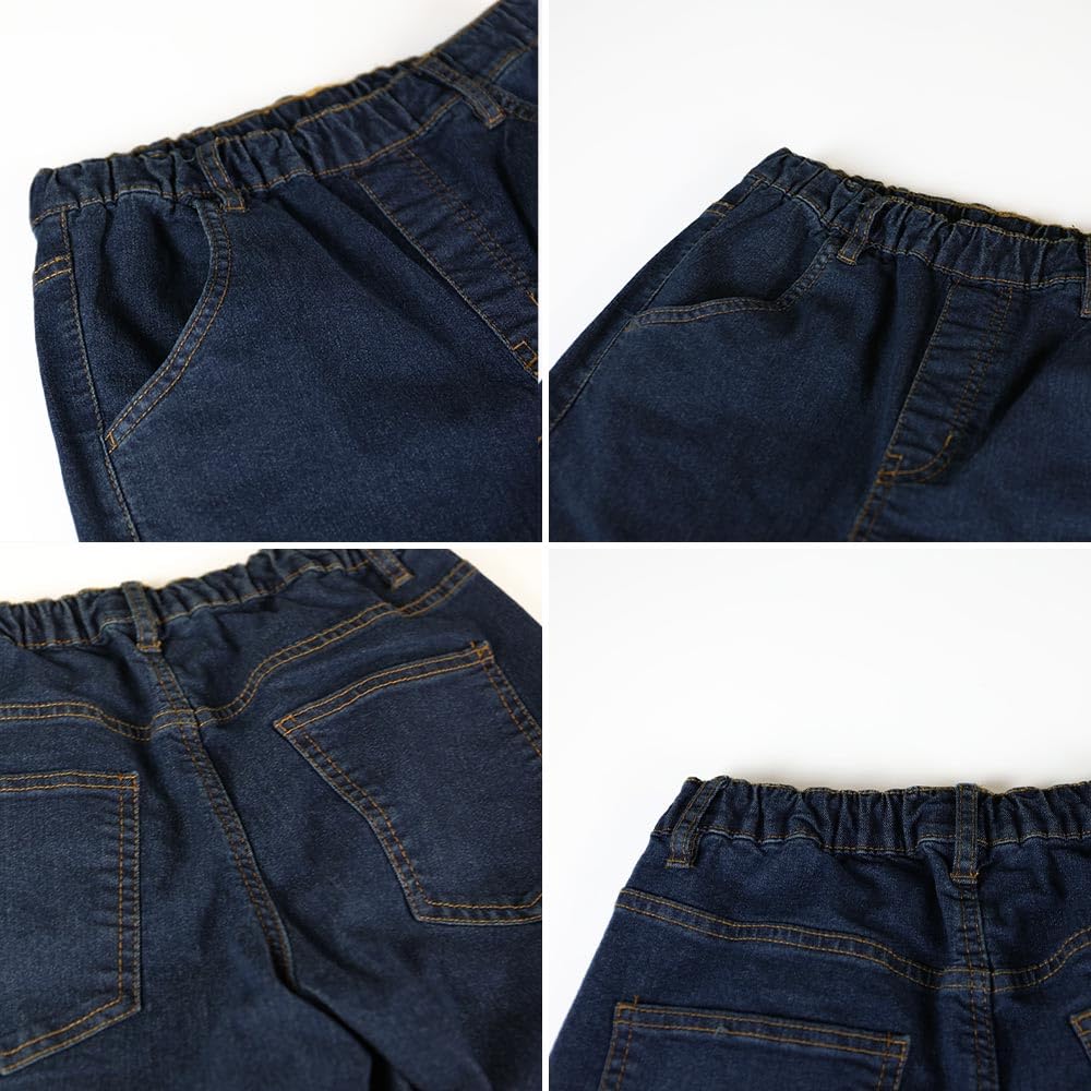 Skinny Stretch Denim Pants with Elastic Perfect for and Office Casual Perfect for Spring and Size Navy Wd-0192 Women's Waist, Commuting, School, Wear,