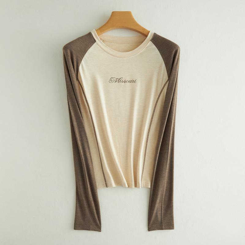 

Женская облегающая флисовая футболка с длинным рукавом - теплая, эластичная, осенне-зимний топ M (90-105 lbs)