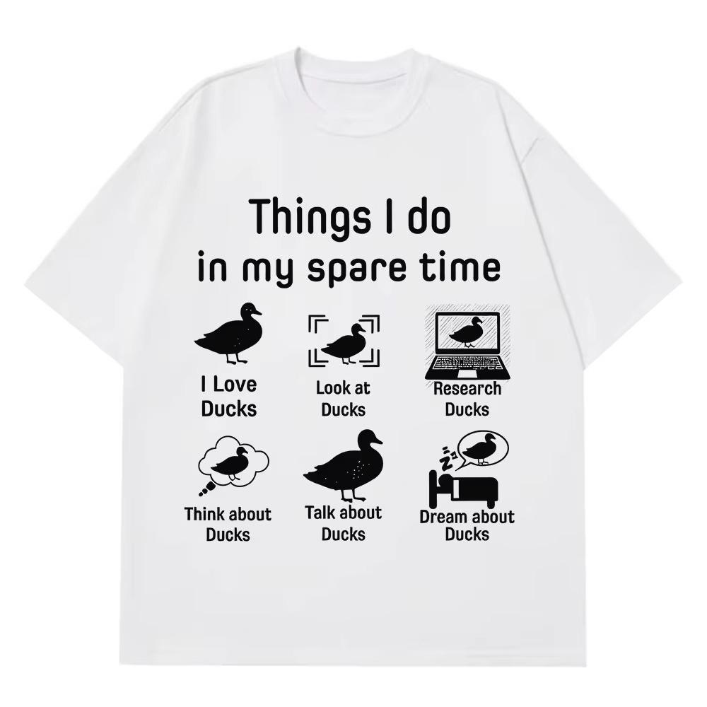 Funny Duck Meme Vintage Tshirt Men Women Luxury Casual Tshirt pure Cotton Fashion Pop music Streetwear Springsummer