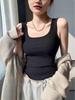 Women's Wide Shoulder Sleeveless Camisole: Spring/Summer Arrival with Big U Neck, Versatile Outerwear and Popular Douyin Style Vest
