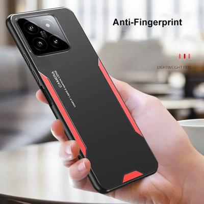 Pour Xiaomi 14T Pro 14 T Coque Rigide en Alliage d'Aluminium Métal pour Xiaomi Mi 13T 14Tpro Housse Mate Silicone Antichoc Protection Complète de l'Appareil Photo Coque de Téléphone