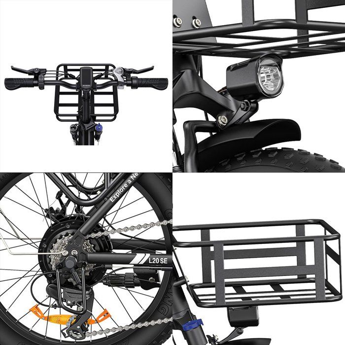 ENGWE L20 SE - Opvouwbare Elektrische Fiets - Verwijderbare Batterij 36V 15.6Ah - Actieradius 115km - Zwart