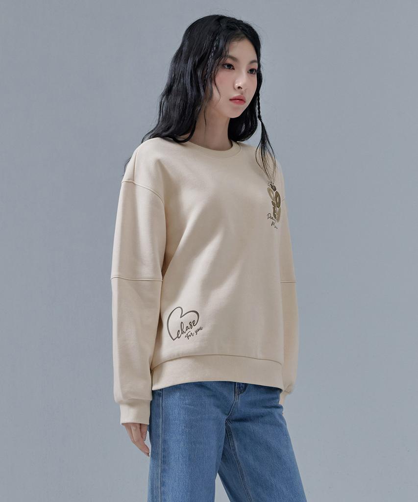 CHASECULT Women'S Brushed Embroidery Sweatshirt-Cfrg5176D05