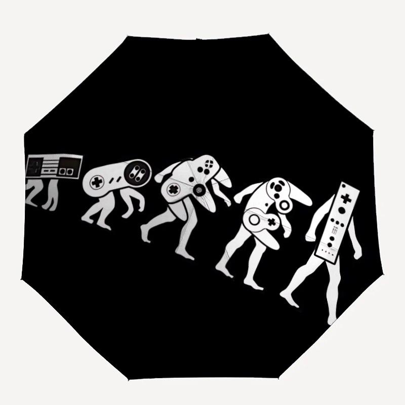 

1pc Evolution Gaming Automatic Open/close Umbrella, 8-Rib sturdy structure, Portable Travel Umbrella, Parties, Everyday Use, Outdoor Accesso